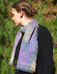 Long fringed woollen scarves